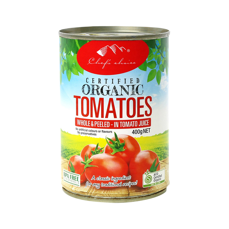 Organic Tomatoes Whole & Peeled 400g WholeLife