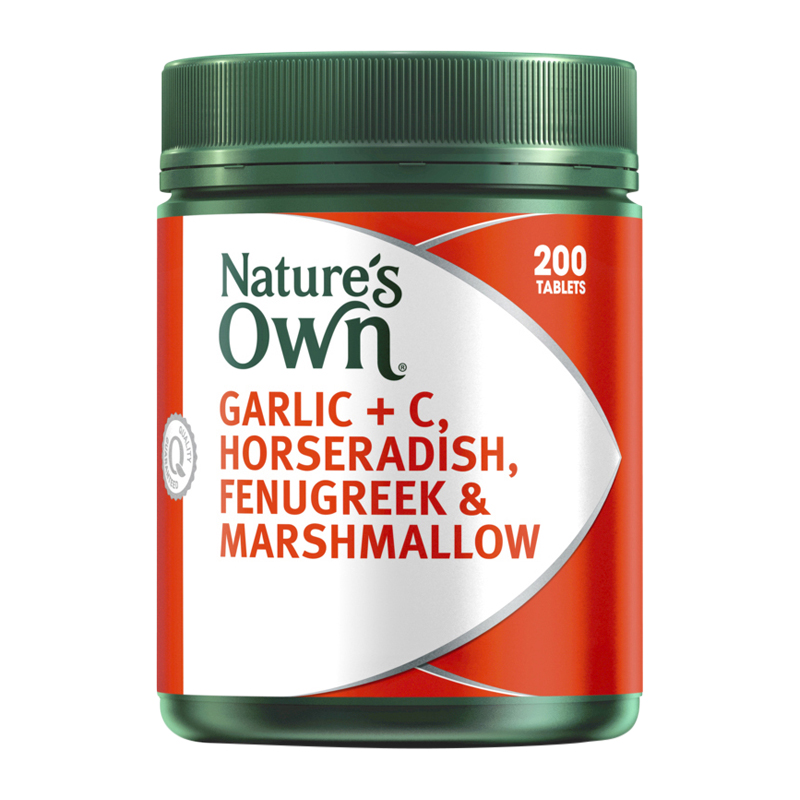 Garlic, C + Horseradish 200 Tablets WholeLife