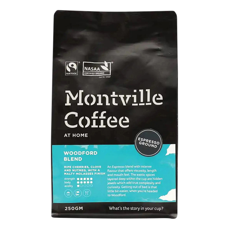 Woodford Blend Espresso Ground 250g WholeLife