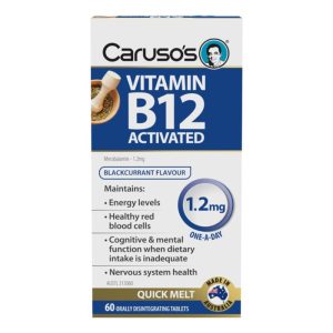 Vitamin B12 Activated 1200mcg 60 Tablets