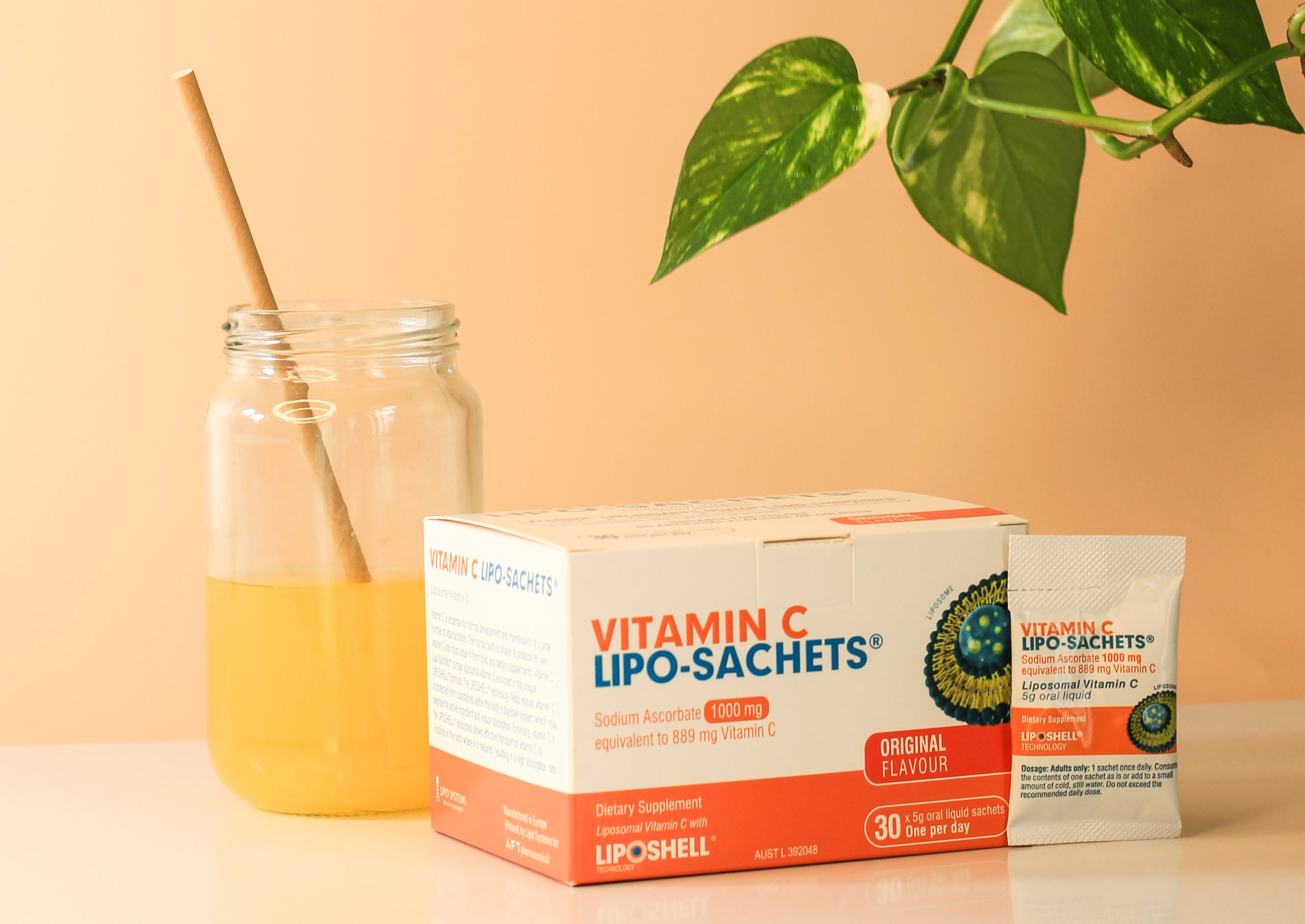 vitamin c lipo sachets Liposhells Liposomal Vitamin C Dietary Supplement | Health & Body main image 1