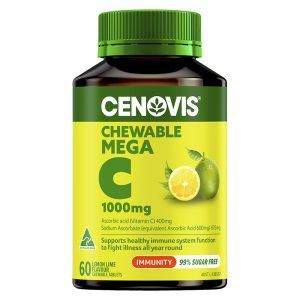 Mega C 1000mg Lemon Lime 60 Chewable Tablets