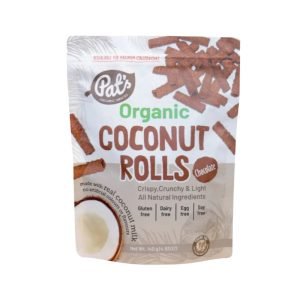 Coconut Snacks Organic Coconut Rolls Chocolate 140g