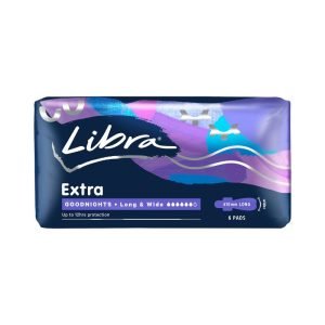 Ultra Thin Goodnights Pads Long and Wide with Wings 6 Pack