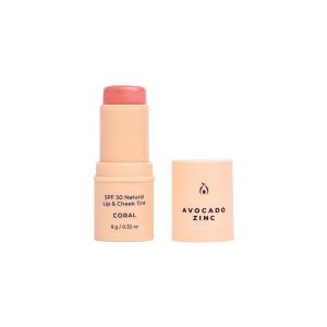 SPF 50 Natural Lip & Cheek Tint Coral 9g