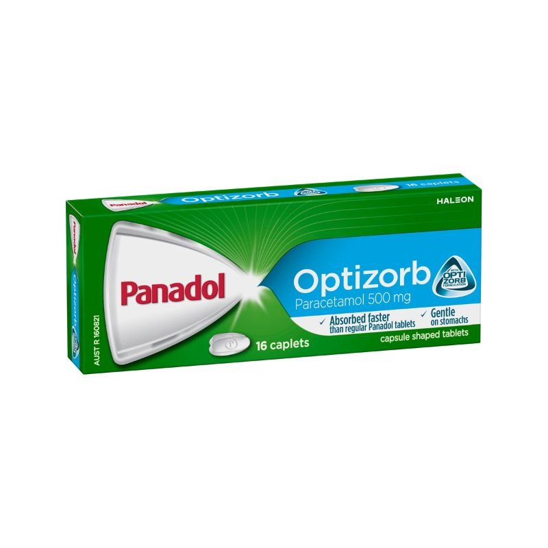 Panadol Paracetamol 500mg Optizorb 16 Caplets