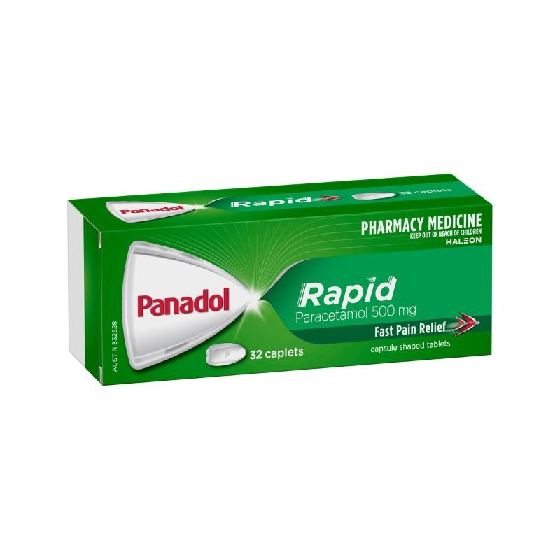 Panadol Rapid Paracetamol 500mg 32 Caplets