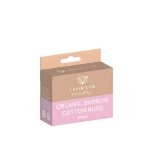 Organic Bamboo Cotton Buds Pink 200 Pack