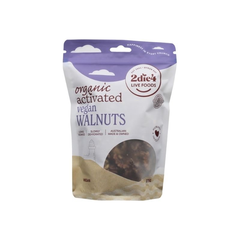 2die4 Live Foods Organic Activated Vegan Walnuts 275g
