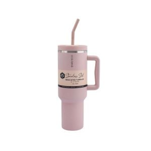 Ever Eco Insulated Tumbler with Handle Straw Rose 1.18L