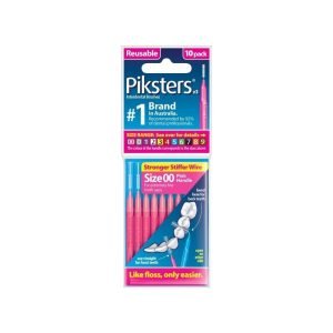 Piksters Interdental Brush 00 Pink 10 Pack