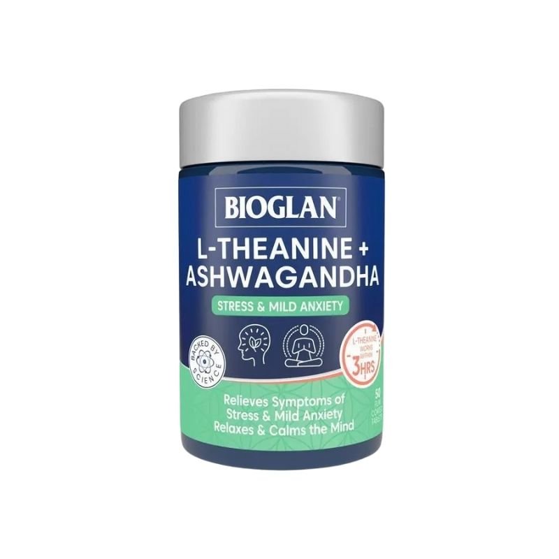 Bioglan L-Theanine Ashwagandha 50 Tablets
